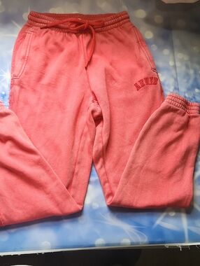 aerie Coral Pink Fleece Joggers